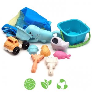 WOOPIE Smėlio žaislų rinkinys su automobiliu Green, 9 dalys
