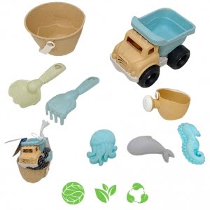 WOOPIE Smėlio žaislų rinkinys su savivarčiu Green, 8 dalys