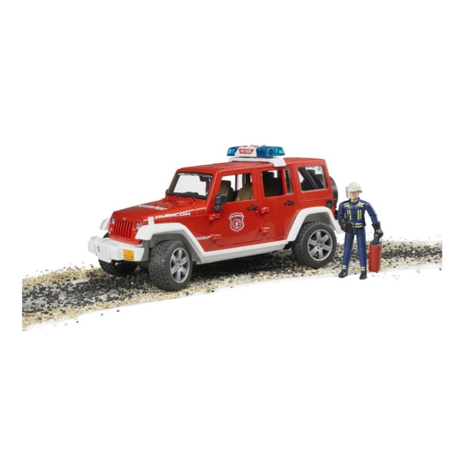 Bruder Priešgaisrinės tarnybos autmobilis Jeep Wrangler su figūrėle
