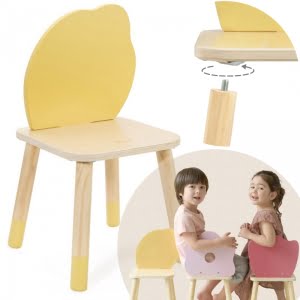 CLASSIC WORLD Medinė vaikiška kėdutė Grace Lemon, 3+