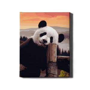 Tapyba pagal skaičius - Žavinga panda